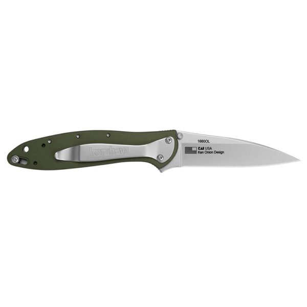 Kershaw Leek Folding Knife 3" Drop Point Blade Olive - Precision Shot Firearms