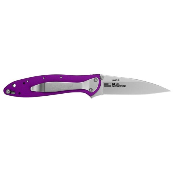 Kershaw Leek Folding Knife 3" Drop Point Blade Purple - Precision Shot Firearms