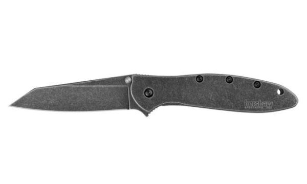 Kershaw Random Leek Reverse Tanto Assisted Folding Knife (3" BlackWash) - Precision Shot Firearms