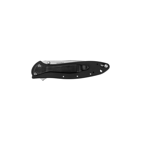 Kershaw Ken Onion Leek Folding Knife 3" Stonewashed Drop Point Blade Black - Precision Shot Firearms