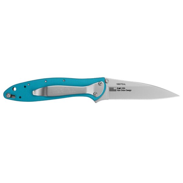 Kershaw Leek Folding Knife 3" Drop Point Blade Teal - Precision Shot Firearms