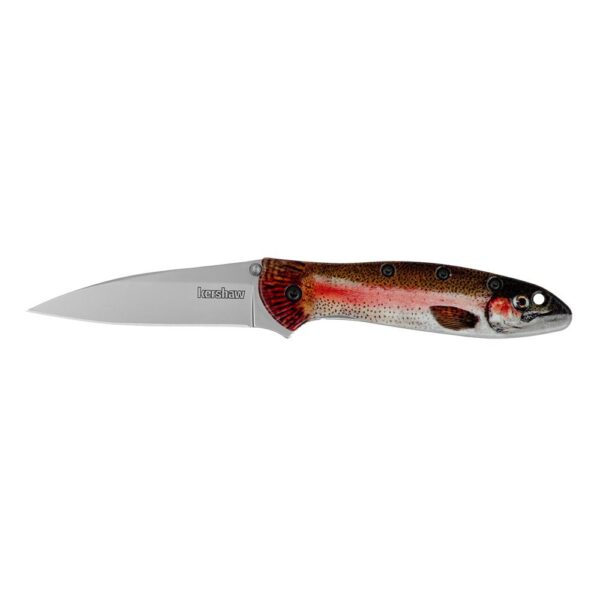 Kershaw Leek Folding Knife 3" Drop Point Blade Rainbow Trout - Precision Shot Firearms