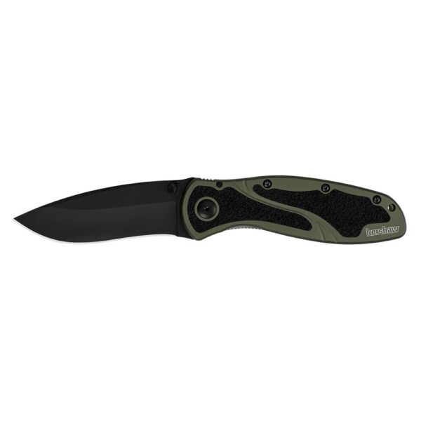 Kershaw Blur Folding Knife 3-2/5" Drop Point Blade Olive Drab - Precision Shot Firearms