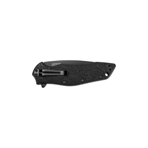 Kershaw Kuro Folding Knife 3-1/10" Partially Serrated American Tanto Blade Black - Precision Shot Firearms