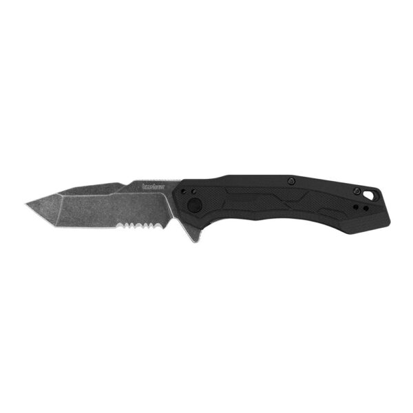 Kershaw Analyst Folding Knife 3-1/4" Partially Serrated Tanto Blade Black - Precision Shot Firearms