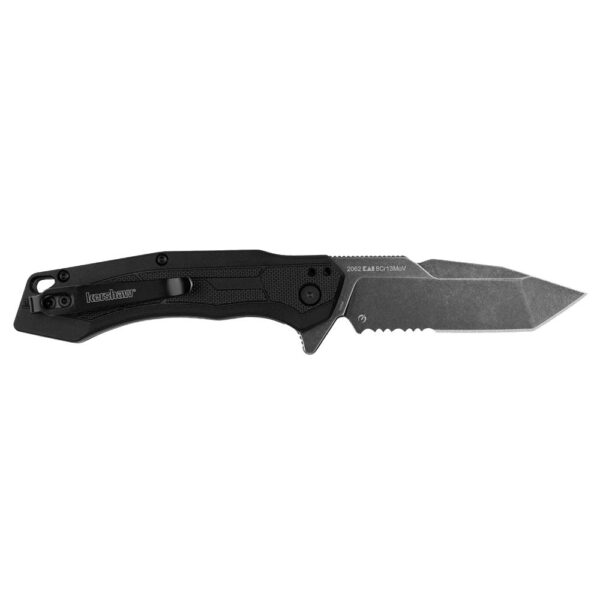 Kershaw Analyst Folding Knife 3-1/4" Partially Serrated Tanto Blade Black - Precision Shot Firearms
