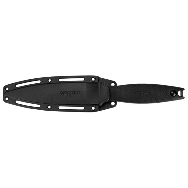 Kershaw Secret Agent Fixed Boot Knife 4-2/5" Spear Point Black with Sheath - Precision Shot Firearms