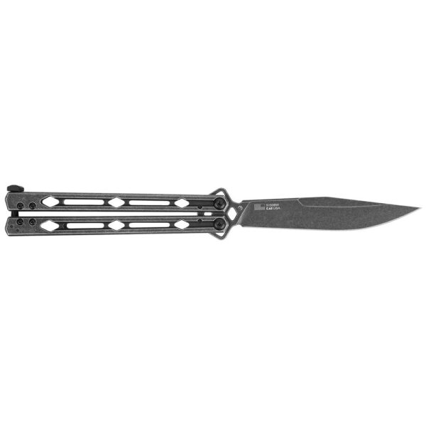 Kershaw Lucha Folding Knife 4-3/5" Drop Point Blade Blackwash - Precision Shot Firearms