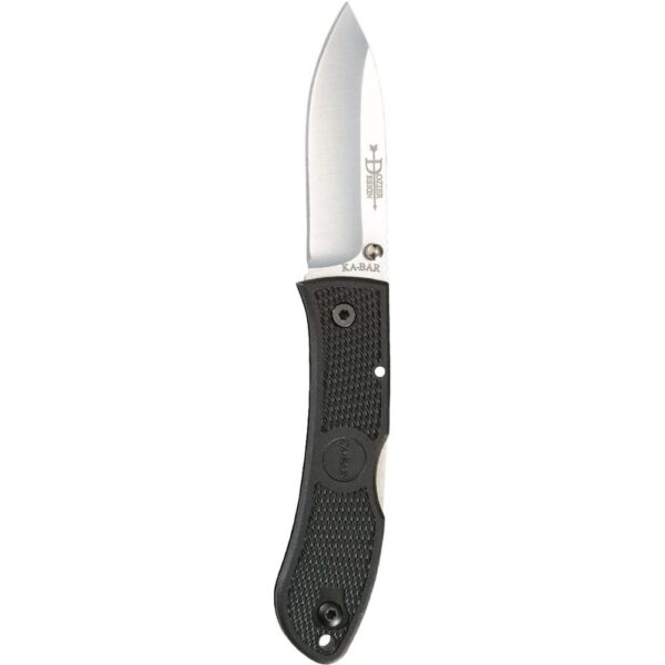 Ka-Bar Dozier Hunter Folding Knife 3" Drop Point Blade Black - Precision Shot Firearms