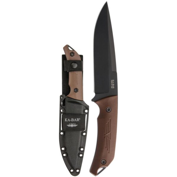 Ka-Bar Jarosz Turok Fixed Knife 6-1/4" Clip Point Blade Brown - Precision Shot Firearms