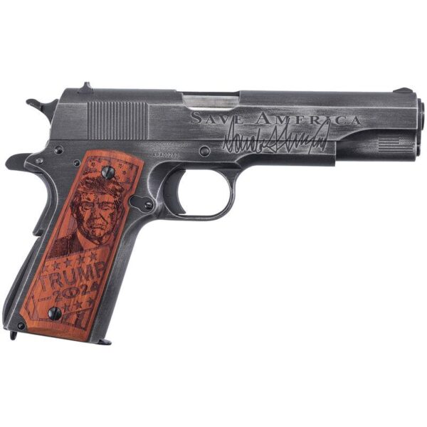 Kahr Arms Trump Save America Special Edition 1911 Handgun .45 Cal 7rd Magazine 5" Barrel Grey with Wood Grips - Precision Shot Firearms