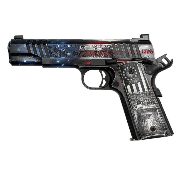 Auto Ordnance USA 250th Anniversary Founding Fathers 1911 Handgun .45 Auto 7rd Capacity 5" Barrel Engraved Grips - Precision Shot Firearms