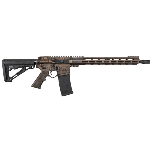 Auto Ordnance AR-15 Commander in Chief (Trump) Rifle 5.56x45Nato 30rd Magazine 16" Barrel Burnt Bronze and Black Cerakote - Precision Shot Firearms