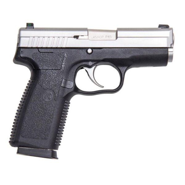 Kahr P45 Handgun .45 ACP 6rd(2)&7rd(1) Magazines 3.4" Barrel Stainless Slide/Black Grip Night Sights CA Compliant - Precision Shot Firearms