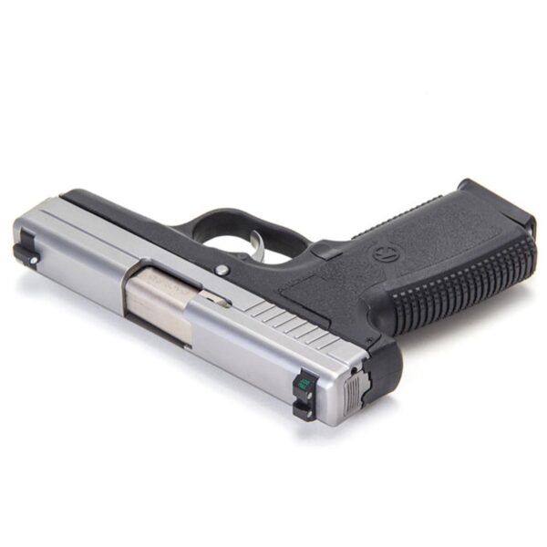 Kahr P45 Handgun .45 ACP 6rd(2)&7rd(1) Magazines 3.4" Barrel Stainless Slide/Black Grip Night Sights CA Compliant - Precision Shot Firearms