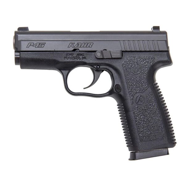 Kahr P45 Handgun .45 Auto 6&7rd Magazines 3.45" Barrel Black Polymer Frame Night Sights CA Compliant - Precision Shot Firearms