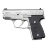 Kahr Arms MK9 Elite Handgun 9mm Luger 6rd (2) & 7rd (1) Magazines 3" Barrel Silver wil Black Checkered Grip CA Compliant - Precision Shot Firearms