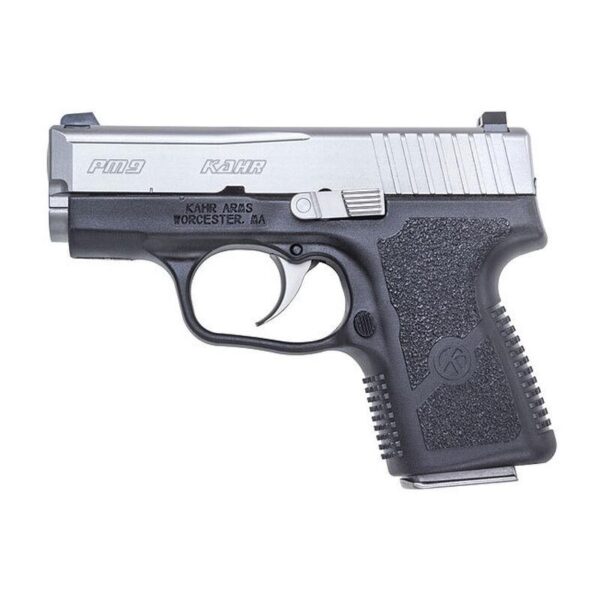Kahr Arms PM9 Handgun 9mm Luger 6rd & 7rd Magazines (3) 3.1" Barrel Black with Stainless Steel Slide Night Sights CA Compliant - Precision Shot Firearms