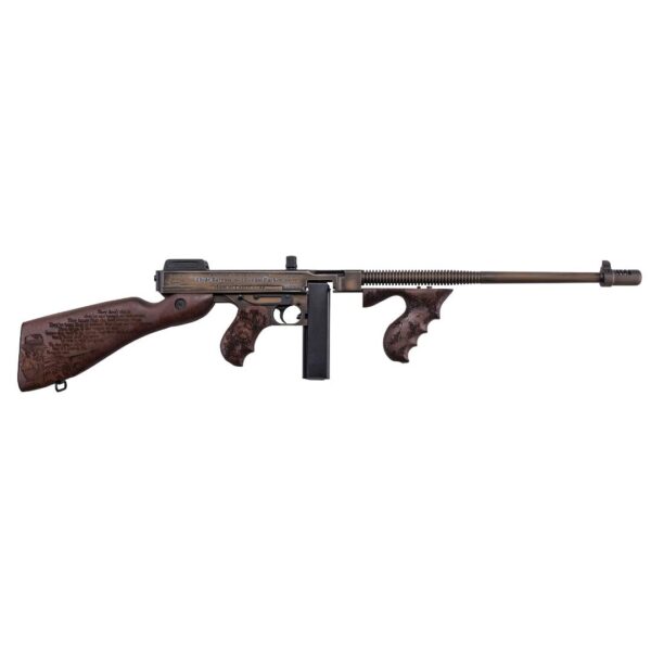 Thompson 1927A1 "Bonnie & Clyde" Carbine .45 Auto 20rd Stick 50rd Drum Magazines 18" Barrel Wood Stock - Precision Shot Firearms