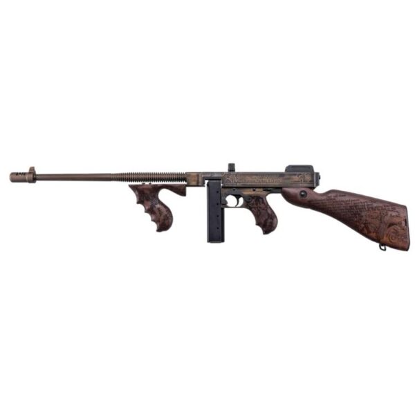 Thompson 1927A1 "Bonnie & Clyde" Carbine .45 Auto 20rd Stick 50rd Drum Magazines 18" Barrel Wood Stock - Precision Shot Firearms