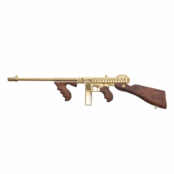THOMPSON 1927A1 DELUXE CARBINE .45 CAL W/50RD DR & 20RD GOLD TIGER STRIPE - Precision Shot Firearms