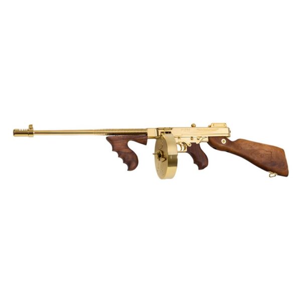 1927A-1 DELUXE CARBINE .45 CAL 50RD DRUM/20RD STICK MAG TITANIUM GOLD - Precision Shot Firearms