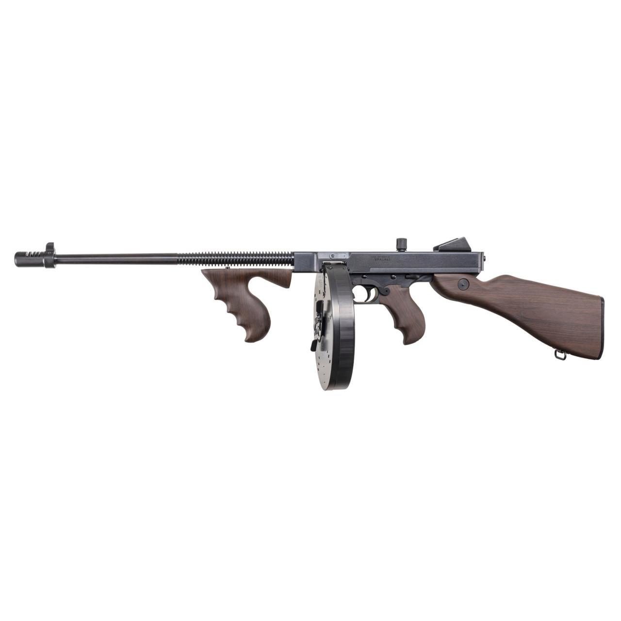 Auto Ordinance 1927A1-1C Light Weight Deluxe Rifle .45 Auto 100rd Drum/20rd Stick Magazines 18" Barrel Walnut Grain Poly Furniture - Precision Shot Firearms