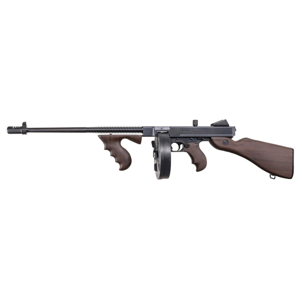 Auto Ordinance 1927A1-1C Light Weight Deluxe Rifle .45 Auto 50rd Drum/20rd Stick Magazine 18" Barrel Walnut Grain Poly Furniture - Precision Shot Firearms