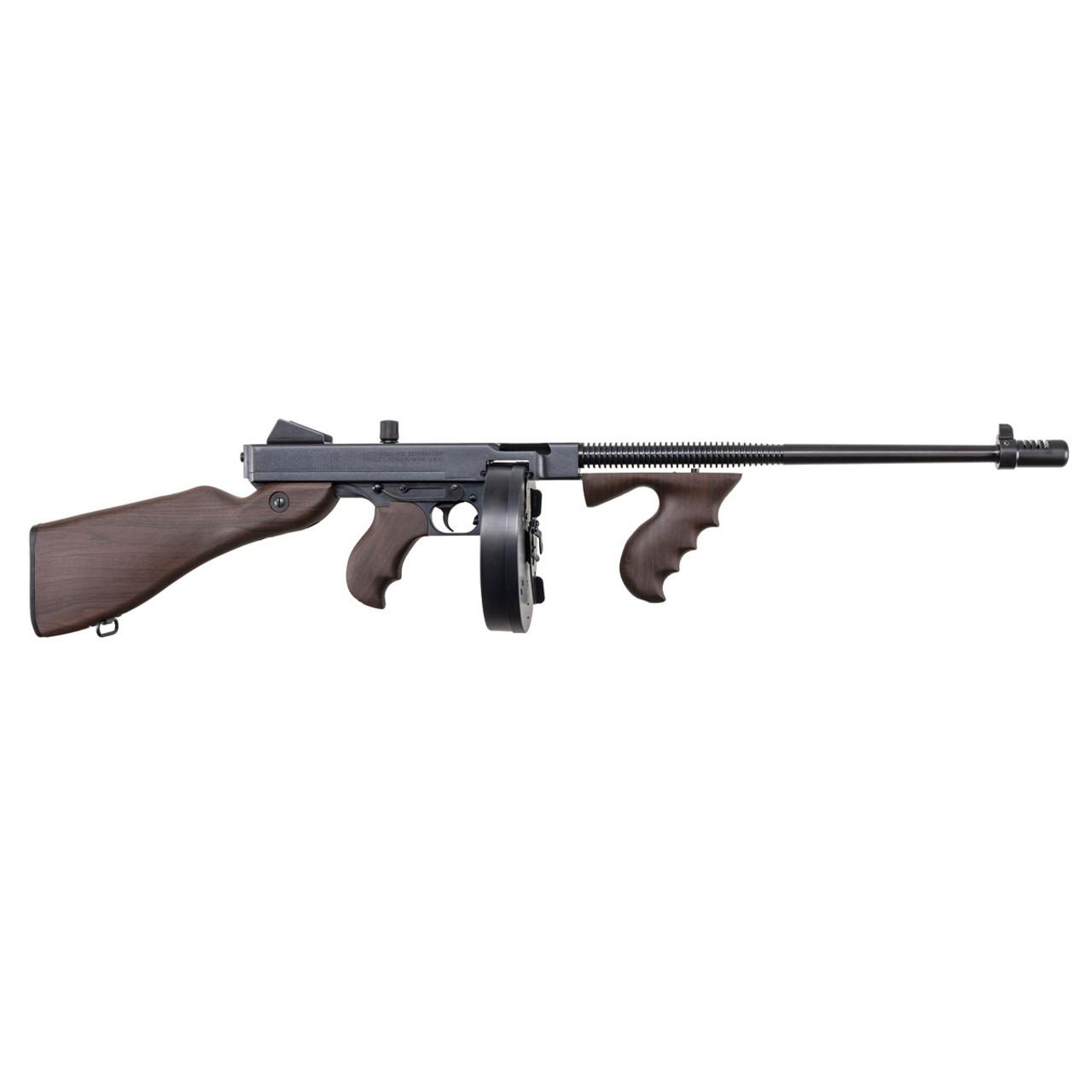 Auto Ordinance 1927A1-1C Light Weight Deluxe Rifle .45 Auto 50rd Drum/20rd Stick Magazine 18" Barrel Walnut Grain Poly Furniture - Precision Shot Firearms