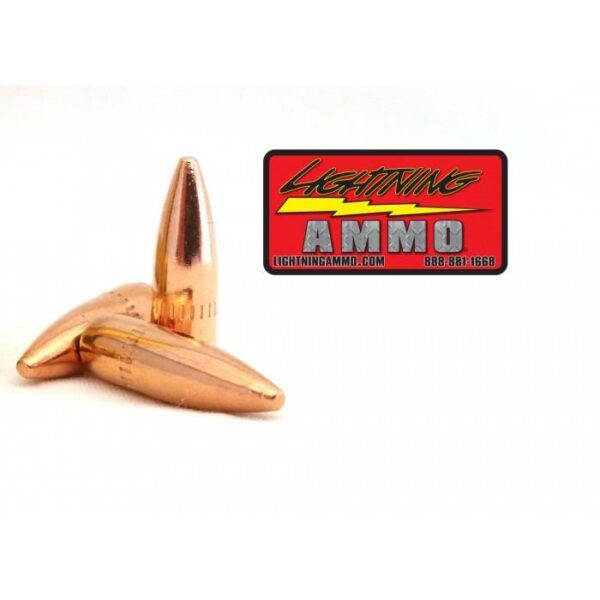 Lightning Ammo Rifle Bullets .22 Cal .224" 55 gr FMJ-BT w/c 500/ct Box - Precision Shot Firearms