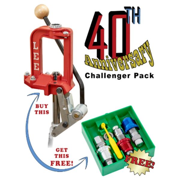 Lee Challenger III Single Stage Press 40th Anniversary Pack with Breech Carb 3-Die Set .45 ACP - Precision Shot Firearms