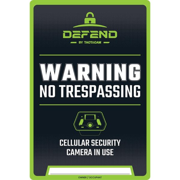 Tactacam Defend No Tresspassing Sign 3/ct - Precision Shot Firearms