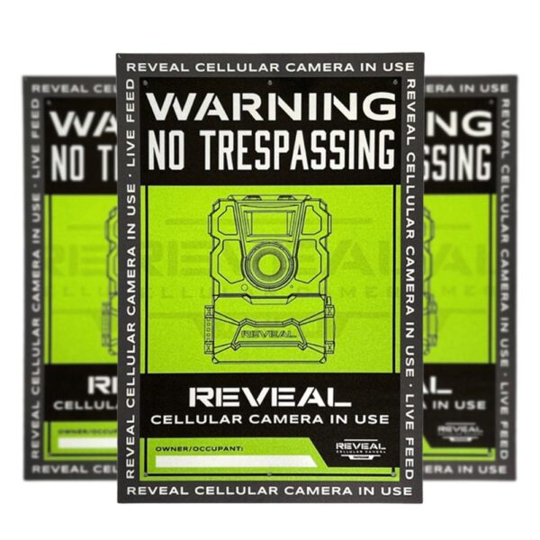 Tactacam No Trespassing Sign 3/ct - Precision Shot Firearms