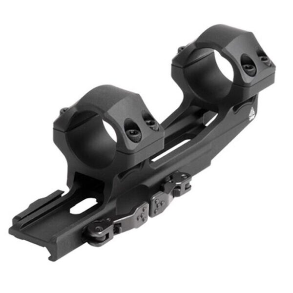 Leapers 1-Piece UTG ACCU-SYNC QR Cantilever Mount 1" Medium w 50mm Offset - Matte Black - Precision Shot Firearms