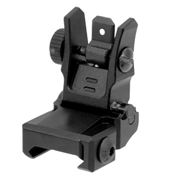 UTG AR15 Low Profile Flip-up Rear Sight with Dual Aiming Aperture - Precision Shot Firearms