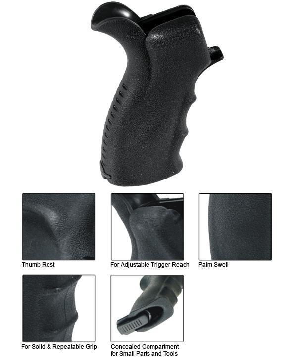 Leapers UTG Model 4/15 Ergonomic Pistol Grips - Black - Precision Shot Firearms