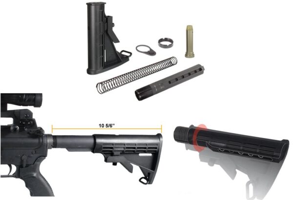 Leapers UTG PRO 6-Position Commercial Spec Stock Assembly - Black - Precision Shot Firearms