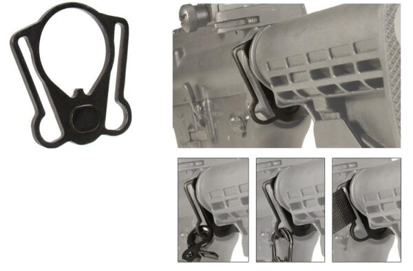 Leapers UTG PRO Model 4/15 Collapsible Stock Receiver Plate with Ambidextrous Sling Adaptor - Precision Shot Firearms