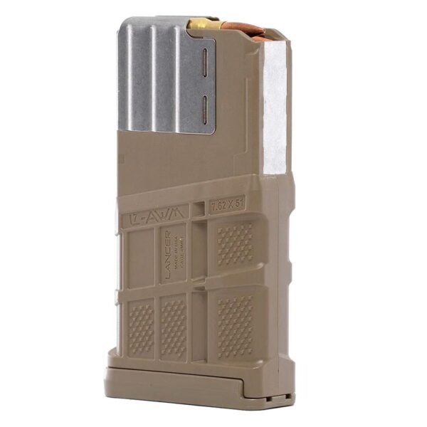 Lancer L7AWM Rifle Magazine Flat Dark Earth .308 Win/7.62x5mm/6.5 Creedmoor 20/rd - Precision Shot Firearms