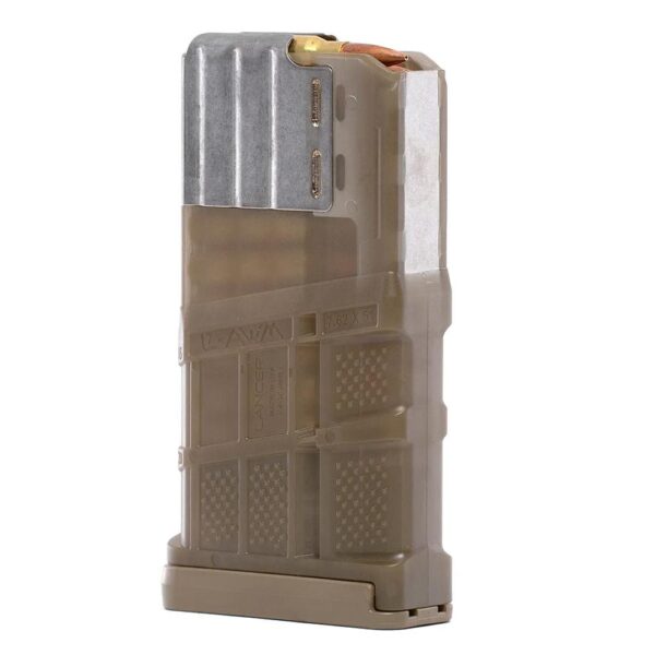 Lancer L7AWM Rifle Magazine Translucent Dark Earth .308 Win/7.62x5mm/6.5 Creedmoor 20/rd - Precision Shot Firearms