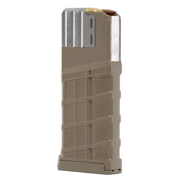 Lancer L7AWM Rifle Magazine FDE .308 Win/7.62x5mm/6.5 Creedmoor 25/rd - Precision Shot Firearms