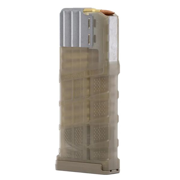 Lancer L7AWM Rifle Magazine Translucent Dark Earth .308 Win/7.62x5mm/6.5 Creedmoor 25/rd - Precision Shot Firearms