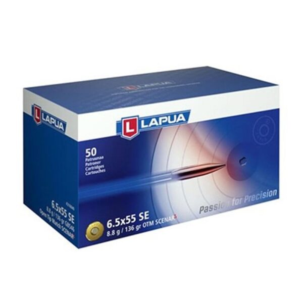 Lapua Rifle Ammo 6.5x55 Swede136 gr Scenar-L OTM bx/50 - Precision Shot Firearms