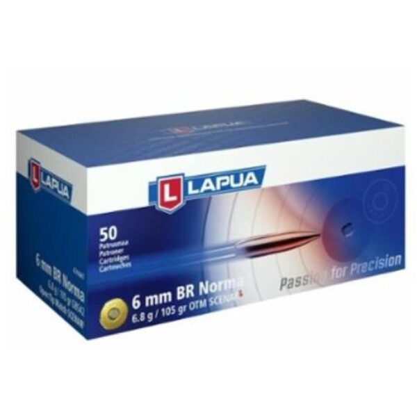 Lapua OTM Rifle Ammo 6mm BR Norma 105 gr Scenar-L 2674 fps 50/ct - Precision Shot Firearms