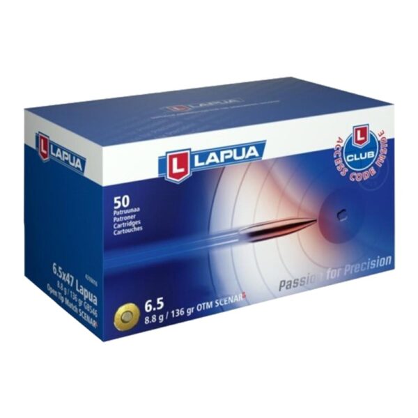 Lapua Rifle Ammuntion 6.5 Creedmoor 136gr Scenar OTM 50/ct - Precision Shot Firearms