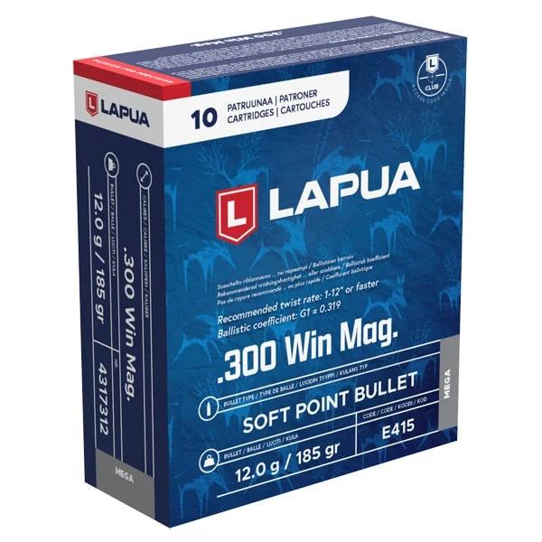 Lapua Rifle Ammuntion .300 Win Mag 185gr Mega SP 2723 fps 10/ct - Precision Shot Firearms