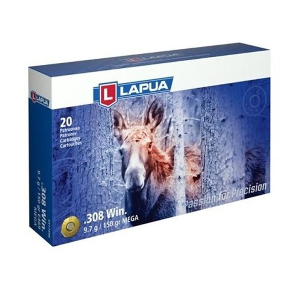 Lapua Rifle Ammo 308 Winchester 150gr Mega Soft Point bx/20 - Precision Shot Firearms