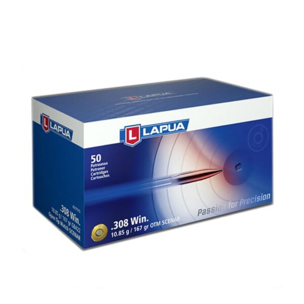 Lapua OTM Rifle Ammo 308 Winchester 167gr Scenar 50/ct - Precision Shot Firearms