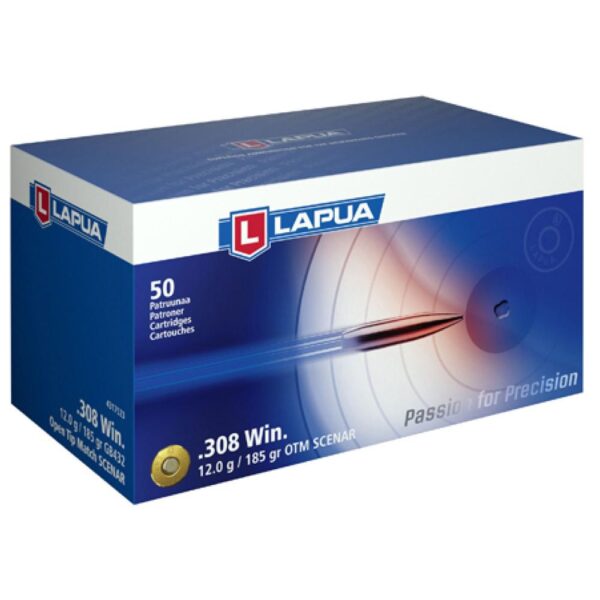 Lapua OTM Rifle Ammo 308 Winchester 185gr Scenar 2475 fps 50/ct - Precision Shot Firearms