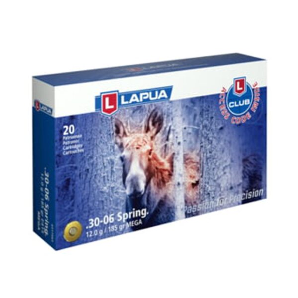 Lapua Rifle Ammo 30-06 Springfield 185gr Mega Soft Point bx/20 - Precision Shot Firearms